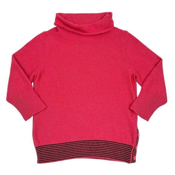 Patagonia Sweater Womens Size Medium Pink Lambswool Cowl Neck Pullover Knit - Picture 1 of 9